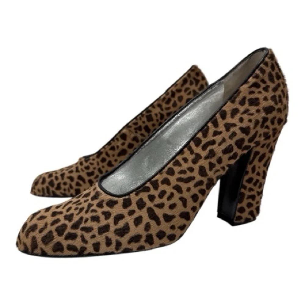 THIERRY MUGLER leopard print shoes size 8.5